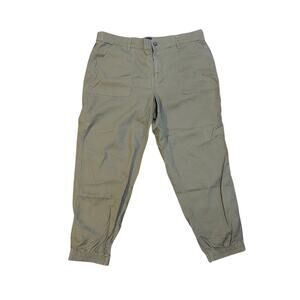 Gap Women Jogger Zip Elastic Waist Size XL Cotton Blend Casual Cargo Y2K